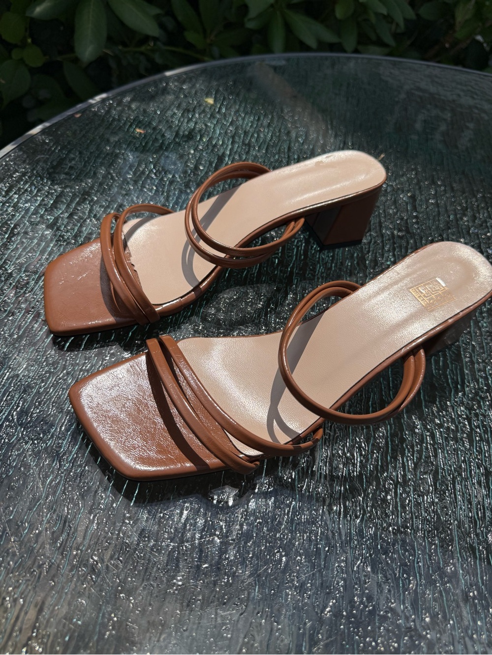 Unbranded Sz 41 Women’s Strappy Brown Block Heel Sandals